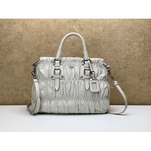 PRADA BN1336 NAPPA GAUFRE FULL LEATHER SHOPPING BAG [NEW]